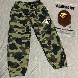 A Bathing Ape Bape ABC Camo Green Wind-pants Boys Girls Youth Medium size 120 cm